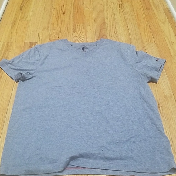 Tommy Hilfiger Short Sleeve V-neck Blue - Picture 3 of 5